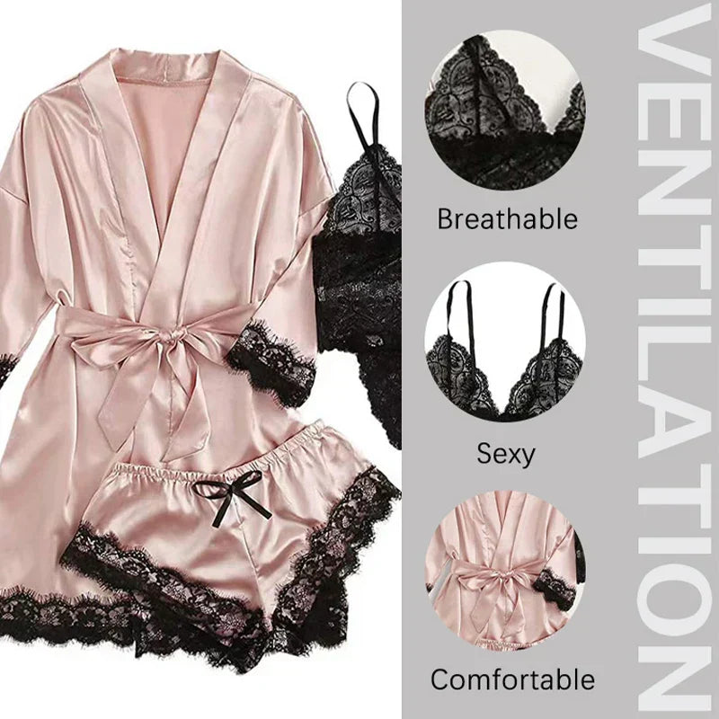 Serene Silk Satin Sleepwear Set