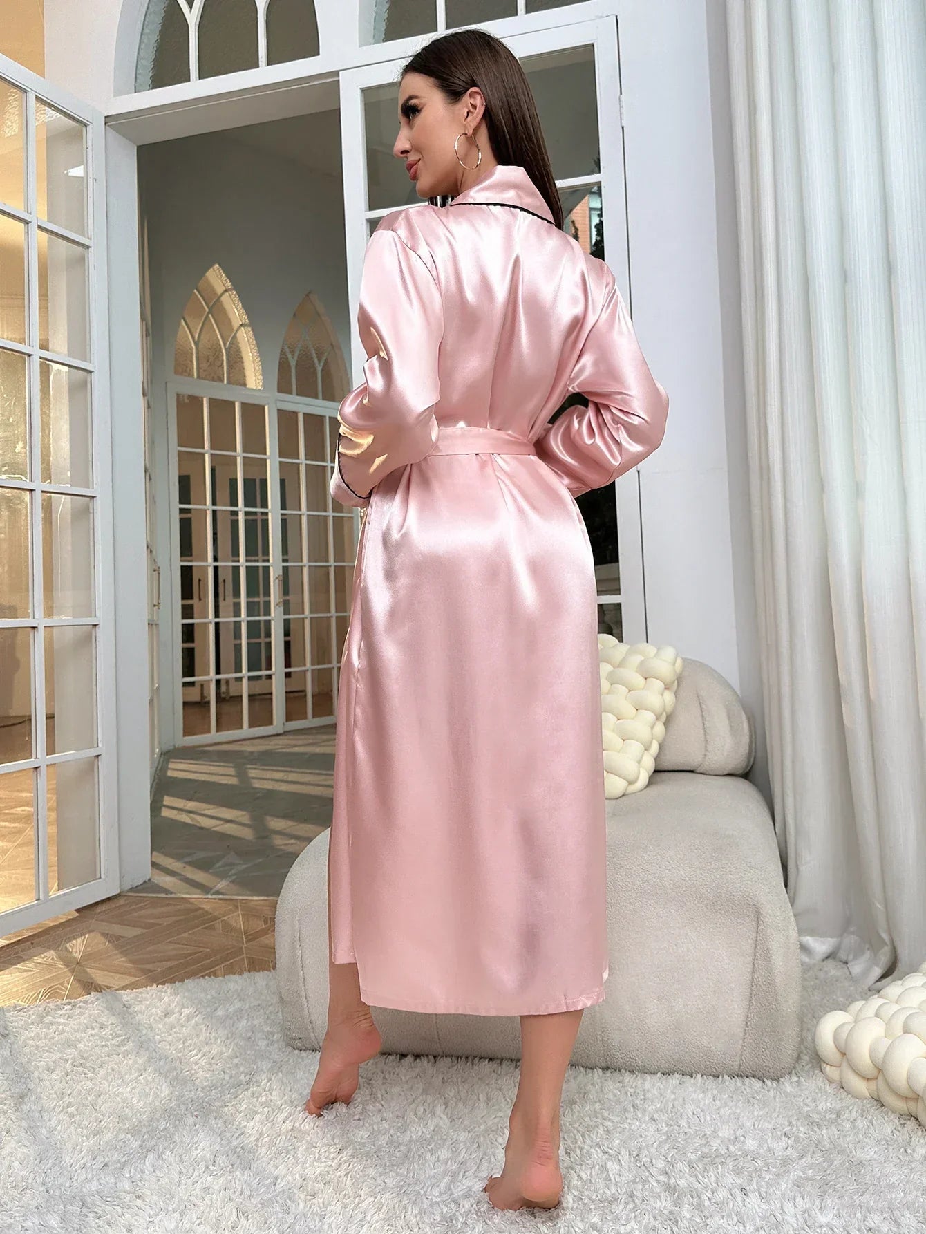 Elegant Satin Night Robe