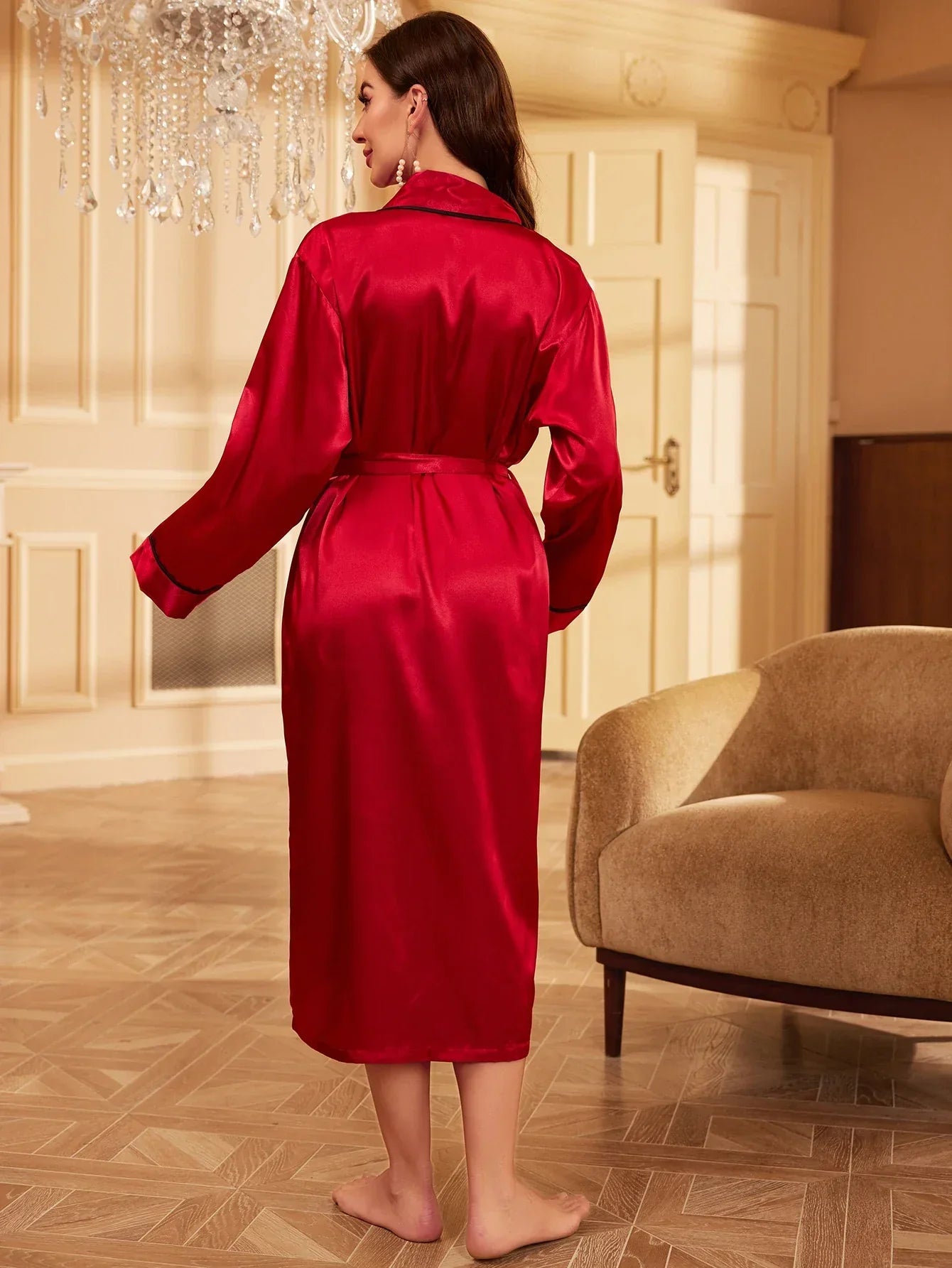 Elegant Satin Night Robe